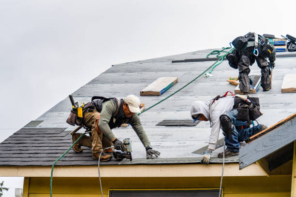 Professional Storm Damage Roof Repair technician working in Howard, PA